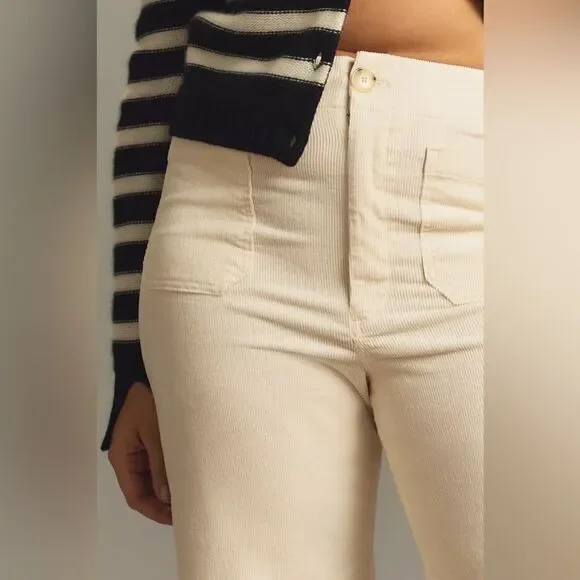 Anthropologie NWT Colette Cropped Wide-Leg corduroy size 23 - Picture 5 of 8